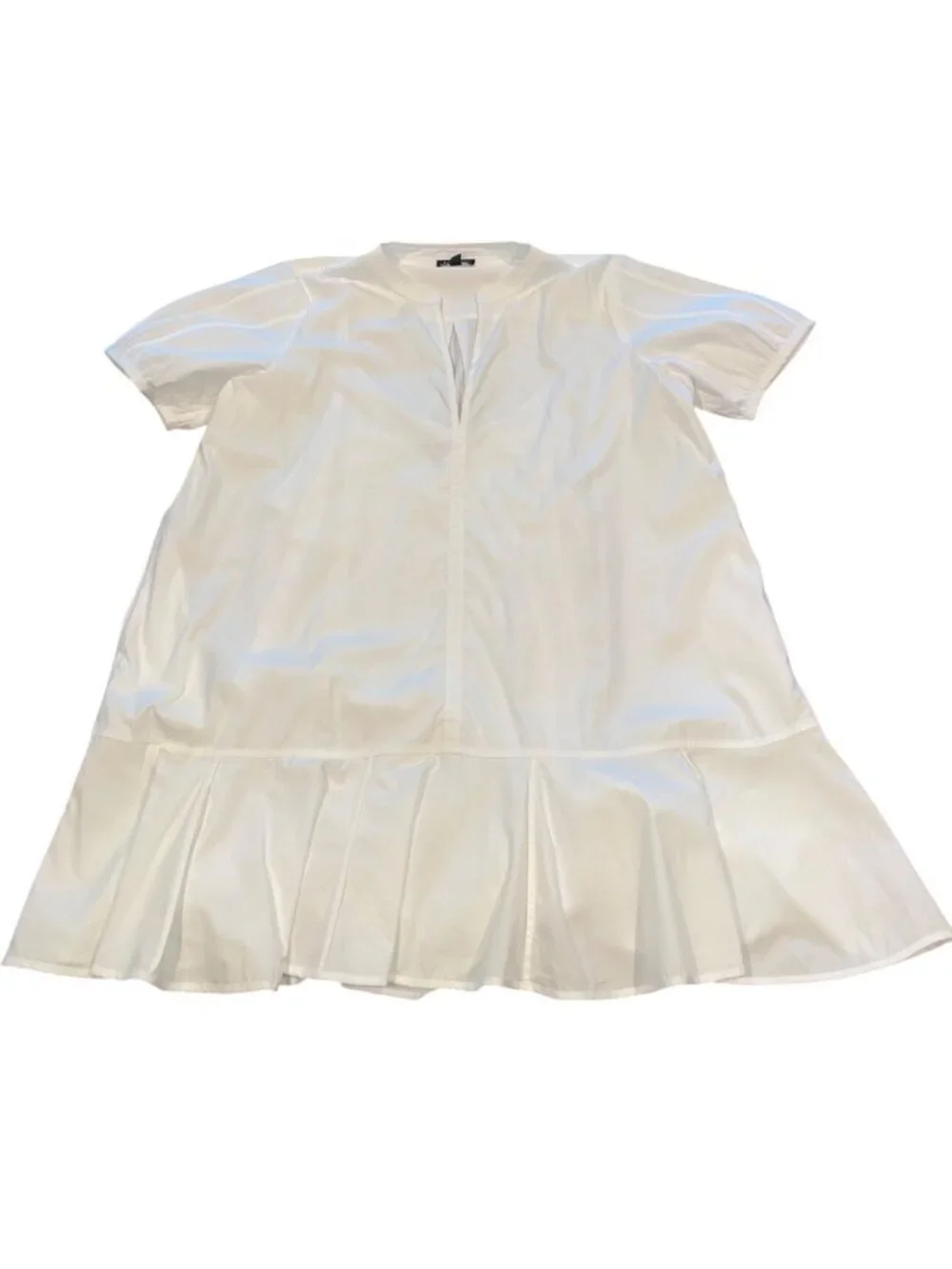 NWT J.Crew Delilah Dress in Cotton Poplin XXL White Short Sleeve Summer Mini 2XL